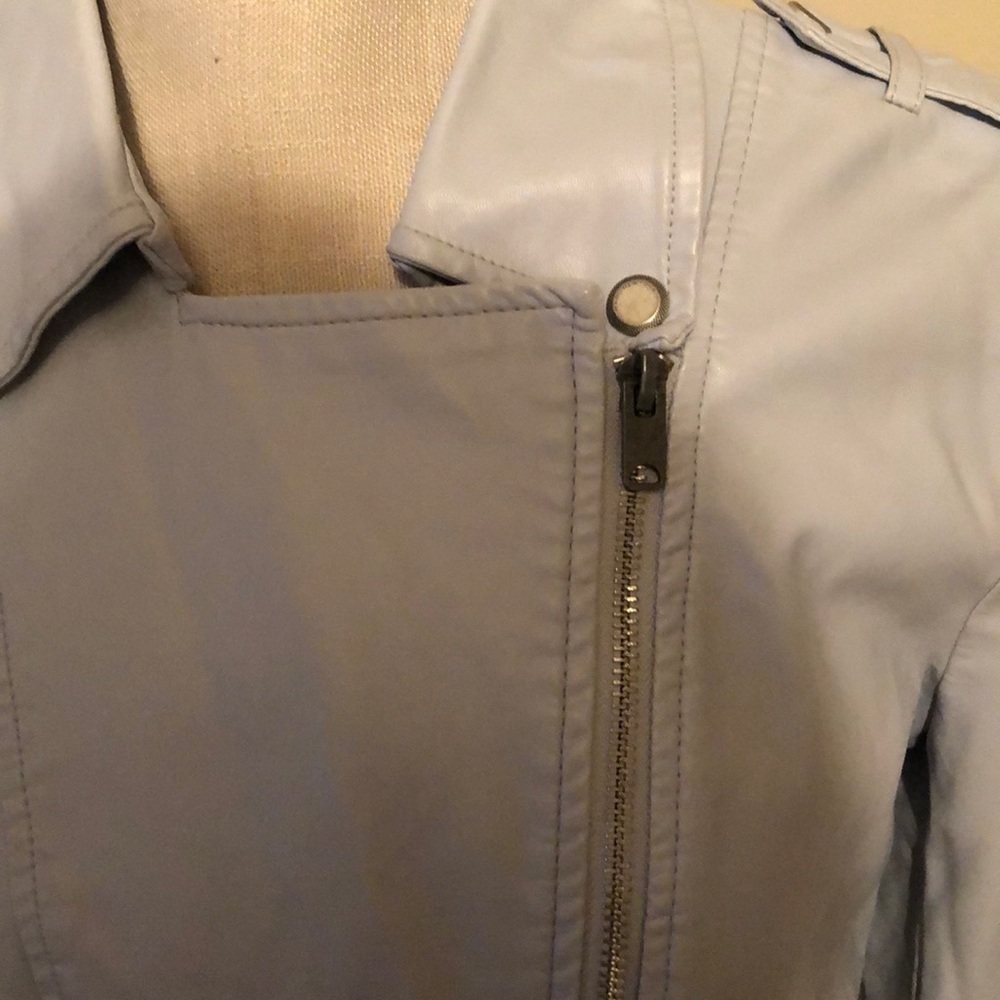 Marc New York (nwot)faux gray leather crop jacket - Picture 7 of 12